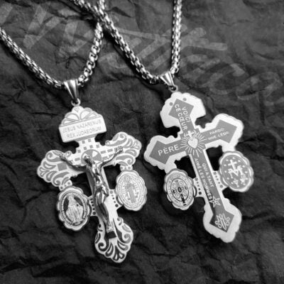 Collar Cruz del Perdón – Acero Inoxidable