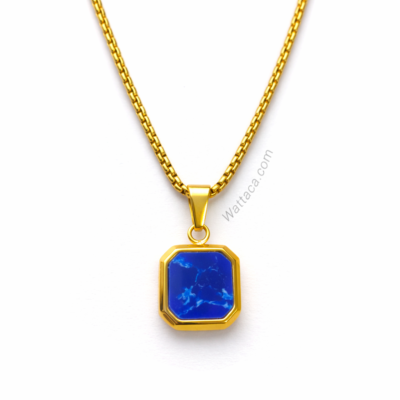 Collar Square Mar Simple Gold – Acero Inoxidable