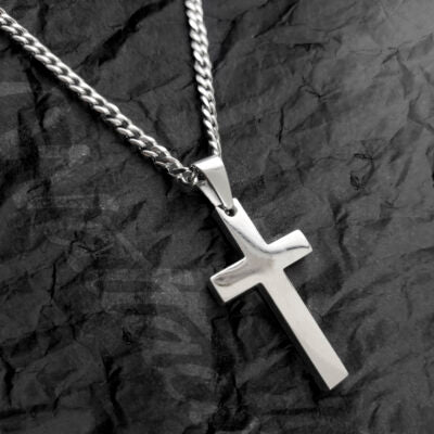 Collar Cruz Essential – Acero Inoxidable