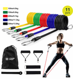 Kit de 5 Ligas de Resistencia con Mangos y Bolso