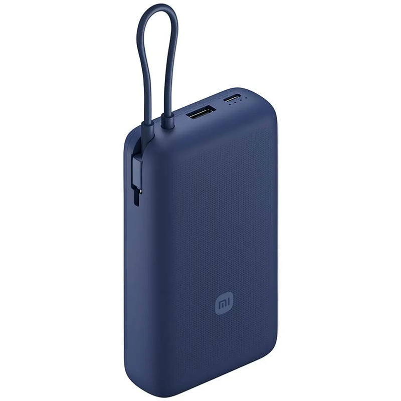 Power Bank Xiaomi 20000mAh 33W Carga Rápida Cable Integrado - Azul